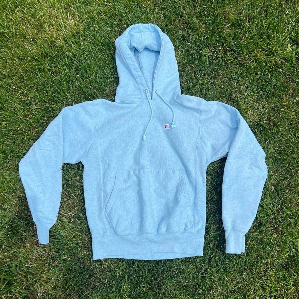 Baby blue champion sweatshirt